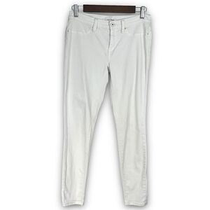 Lila Ryan White Mid-Rise Cotton Blend Skinny Ankle Stretch Jeans Size 28